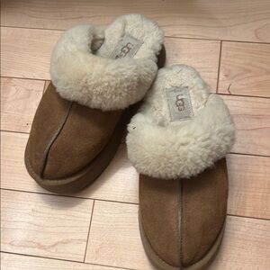 UGG Women's Brown Sheepskin Slippers